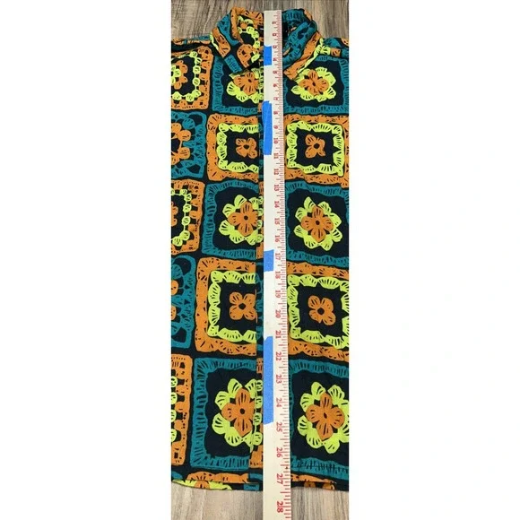 ASOS DESIGN Boxy Oversized Shirt Linen Blend W/ Crochet Print Men's Large - Picture 4 of 7